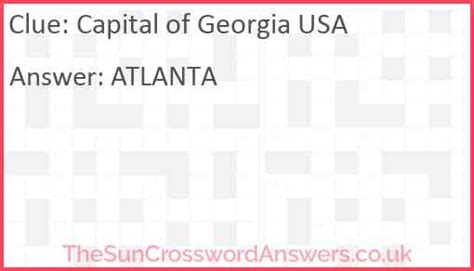 georgia capital usa|capital of georgia usa crossword.